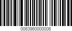 Código de barras (EAN, GTIN, SKU, ISBN): '0083960000006'