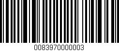 Código de barras (EAN, GTIN, SKU, ISBN): '0083970000003'