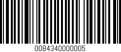 Código de barras (EAN, GTIN, SKU, ISBN): '0084340000005'