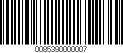 Código de barras (EAN, GTIN, SKU, ISBN): '0085390000007'