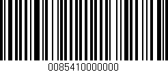 Código de barras (EAN, GTIN, SKU, ISBN): '0085410000000'