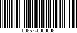 Código de barras (EAN, GTIN, SKU, ISBN): '0085740000008'