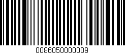 Código de barras (EAN, GTIN, SKU, ISBN): '0086050000009'