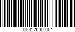 Código de barras (EAN, GTIN, SKU, ISBN): '0086270000001'