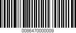 Código de barras (EAN, GTIN, SKU, ISBN): '0086470000009'