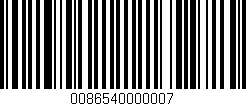 Código de barras (EAN, GTIN, SKU, ISBN): '0086540000007'