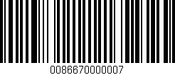 Código de barras (EAN, GTIN, SKU, ISBN): '0086670000007'