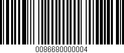 Código de barras (EAN, GTIN, SKU, ISBN): '0086680000004'