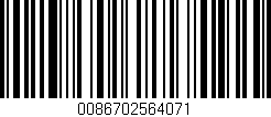 Código de barras (EAN, GTIN, SKU, ISBN): '0086702564071'