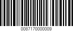 Código de barras (EAN, GTIN, SKU, ISBN): '0087170000009'