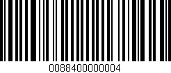 Código de barras (EAN, GTIN, SKU, ISBN): '0088400000004'