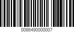 Código de barras (EAN, GTIN, SKU, ISBN): '0088490000007'