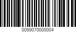 Código de barras (EAN, GTIN, SKU, ISBN): '0089070000004'