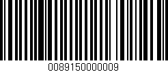 Código de barras (EAN, GTIN, SKU, ISBN): '0089150000009'