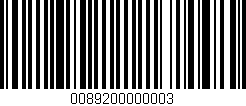 Código de barras (EAN, GTIN, SKU, ISBN): '0089200000003'