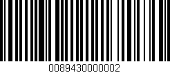 Código de barras (EAN, GTIN, SKU, ISBN): '0089430000002'