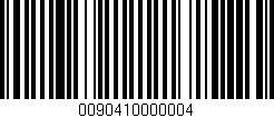 Código de barras (EAN, GTIN, SKU, ISBN): '0090410000004'