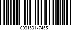 Código de barras (EAN, GTIN, SKU, ISBN): '0091661474651'