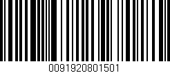 Código de barras (EAN, GTIN, SKU, ISBN): '0091920801501'