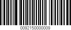 Código de barras (EAN, GTIN, SKU, ISBN): '0092150000009'