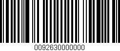 Código de barras (EAN, GTIN, SKU, ISBN): '0092630000000'