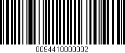 Código de barras (EAN, GTIN, SKU, ISBN): '0094410000002'