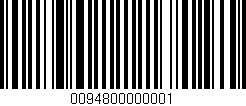 Código de barras (EAN, GTIN, SKU, ISBN): '0094800000001'