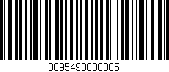 Código de barras (EAN, GTIN, SKU, ISBN): '0095490000005'