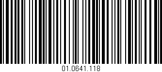 Código de barras (EAN, GTIN, SKU, ISBN): '01.0641.118'