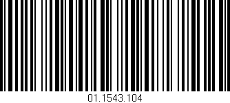 Código de barras (EAN, GTIN, SKU, ISBN): '01.1543.104'