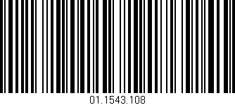 Código de barras (EAN, GTIN, SKU, ISBN): '01.1543.108'