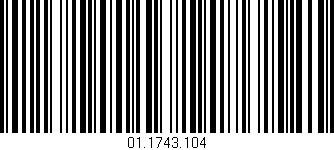 Código de barras (EAN, GTIN, SKU, ISBN): '01.1743.104'