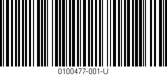 Código de barras (EAN, GTIN, SKU, ISBN): '0100477-001-U'