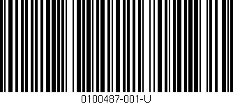 Código de barras (EAN, GTIN, SKU, ISBN): '0100487-001-U'