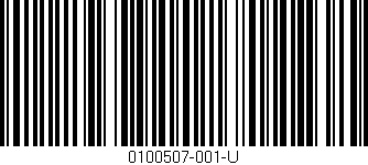 Código de barras (EAN, GTIN, SKU, ISBN): '0100507-001-U'