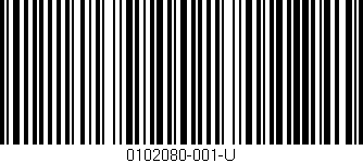 Código de barras (EAN, GTIN, SKU, ISBN): '0102080-001-U'