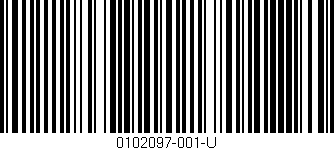 Código de barras (EAN, GTIN, SKU, ISBN): '0102097-001-U'