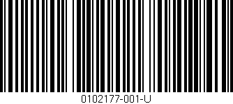 Código de barras (EAN, GTIN, SKU, ISBN): '0102177-001-U'