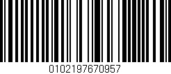 Código de barras (EAN, GTIN, SKU, ISBN): '0102197670957'