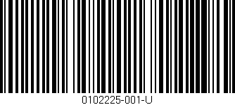 Código de barras (EAN, GTIN, SKU, ISBN): '0102225-001-U'