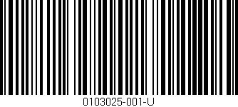 Código de barras (EAN, GTIN, SKU, ISBN): '0103025-001-U'