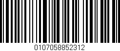 Código de barras (EAN, GTIN, SKU, ISBN): '0107058852312'