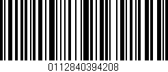 Código de barras (EAN, GTIN, SKU, ISBN): '0112840394208'