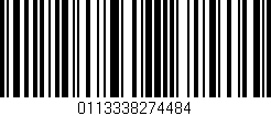 Código de barras (EAN, GTIN, SKU, ISBN): '0113338274484'