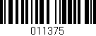 Código de barras (EAN, GTIN, SKU, ISBN): '011375'