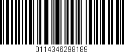 Código de barras (EAN, GTIN, SKU, ISBN): '0114346298189'