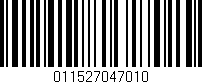 Código de barras (EAN, GTIN, SKU, ISBN): '011527047010'