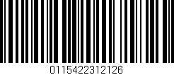 Código de barras (EAN, GTIN, SKU, ISBN): '0115422312126'