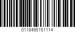 Código de barras (EAN, GTIN, SKU, ISBN): '0118485151114'