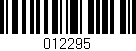 Código de barras (EAN, GTIN, SKU, ISBN): '012295'